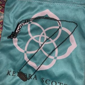 Black drusy necklace